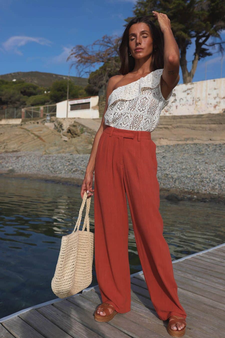 Pantalon Emile terracotta