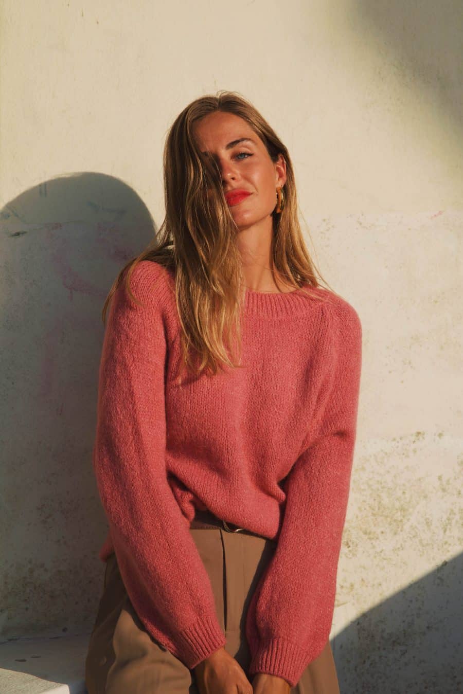 Pull Mandel vieux rose