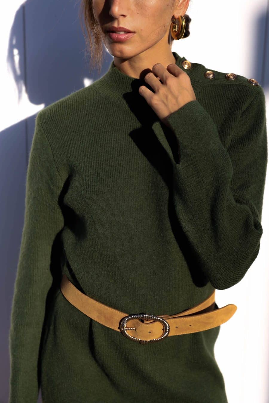 Robe pull Huguette verte