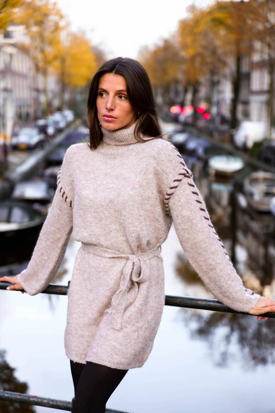 Robe pull Elga taupe
