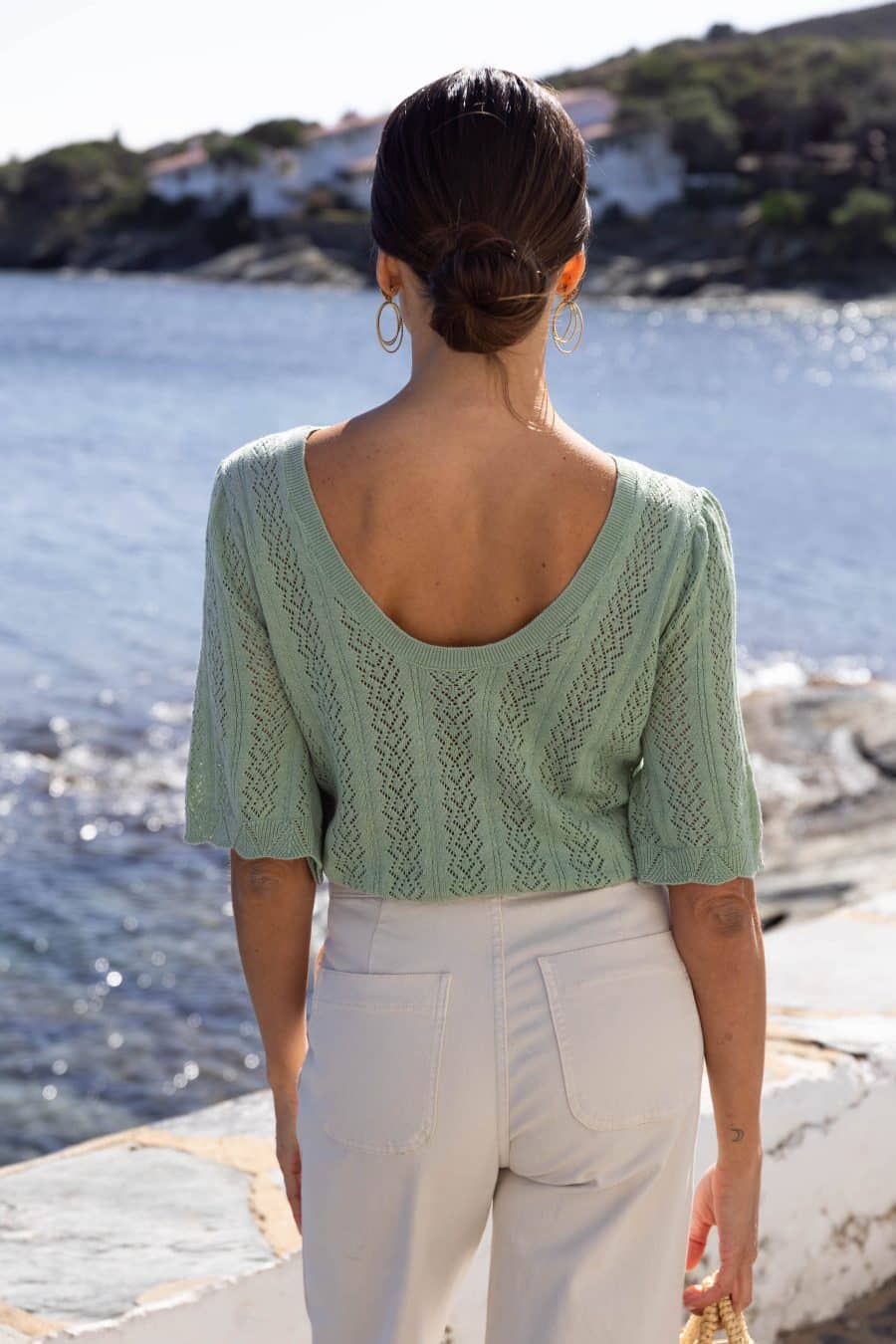 Top maille Rufus vert