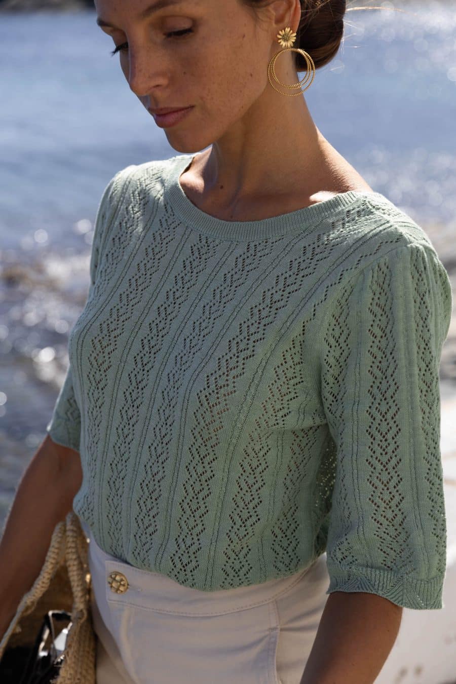 Top maille Rufus vert