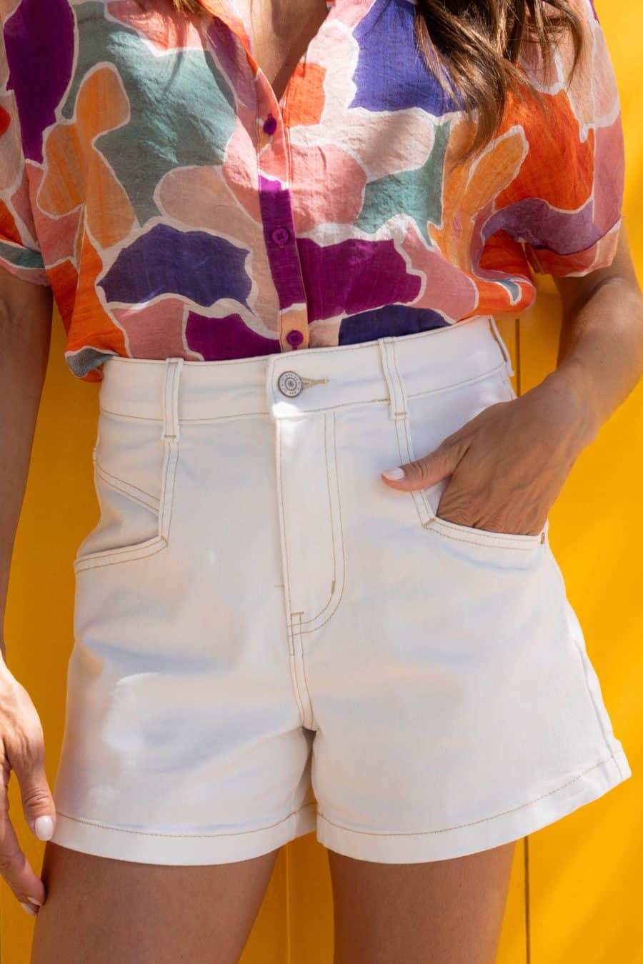 Short Jean Palomo blanc