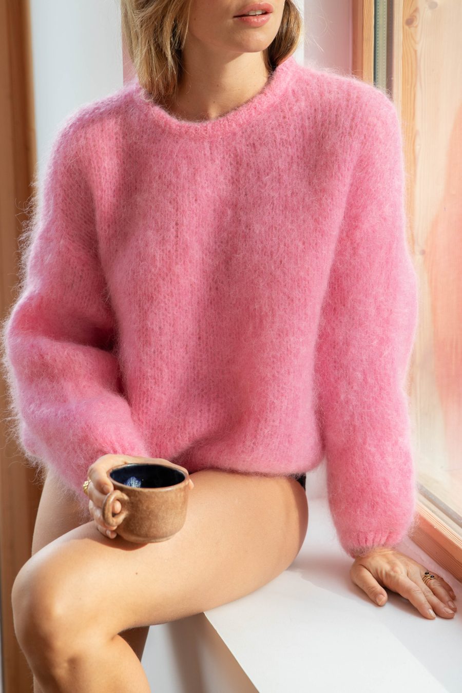 Pull Andreas mohair rose