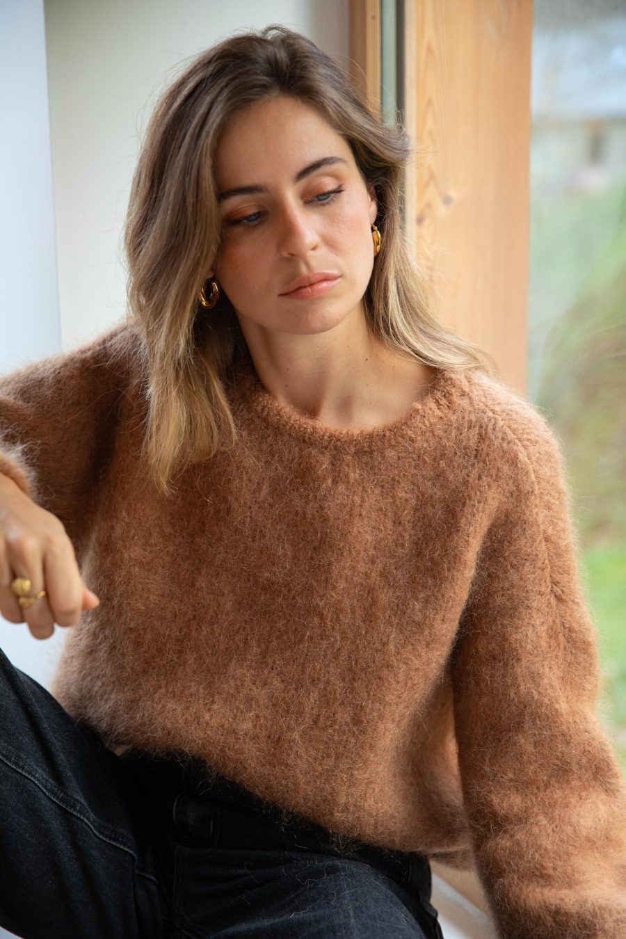 Pull Andreas mohair camel