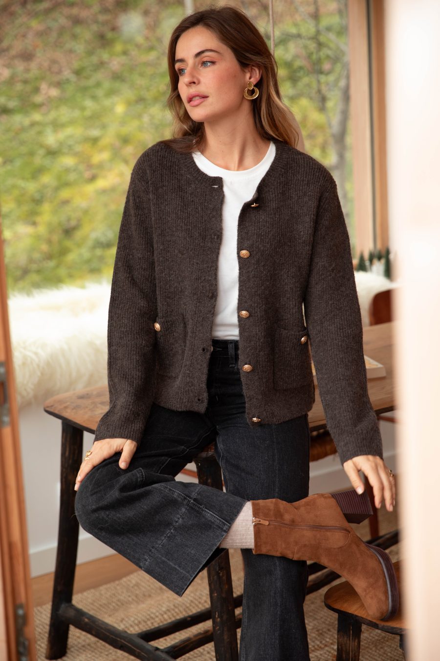 Gilet Paoline marron