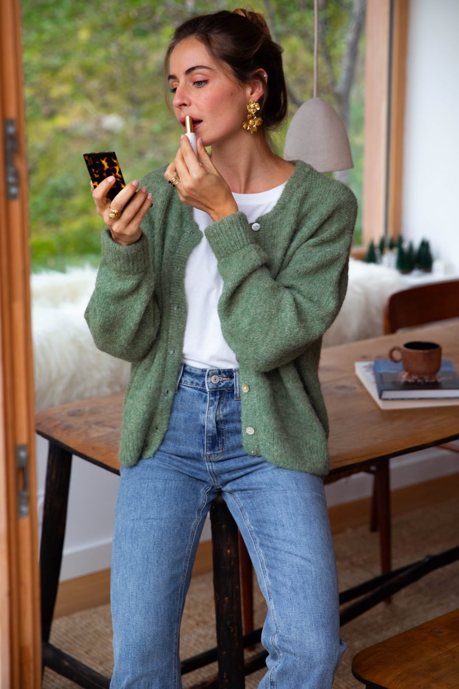 Gilet Lova vert olive