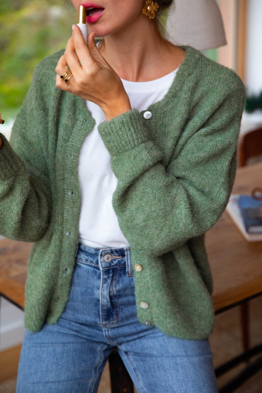 Gilet Lova vert olive