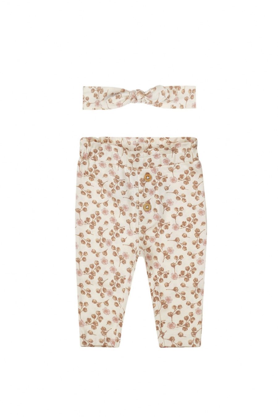 Ensemble pantalon et bandeau bébé Lyna en coton bio