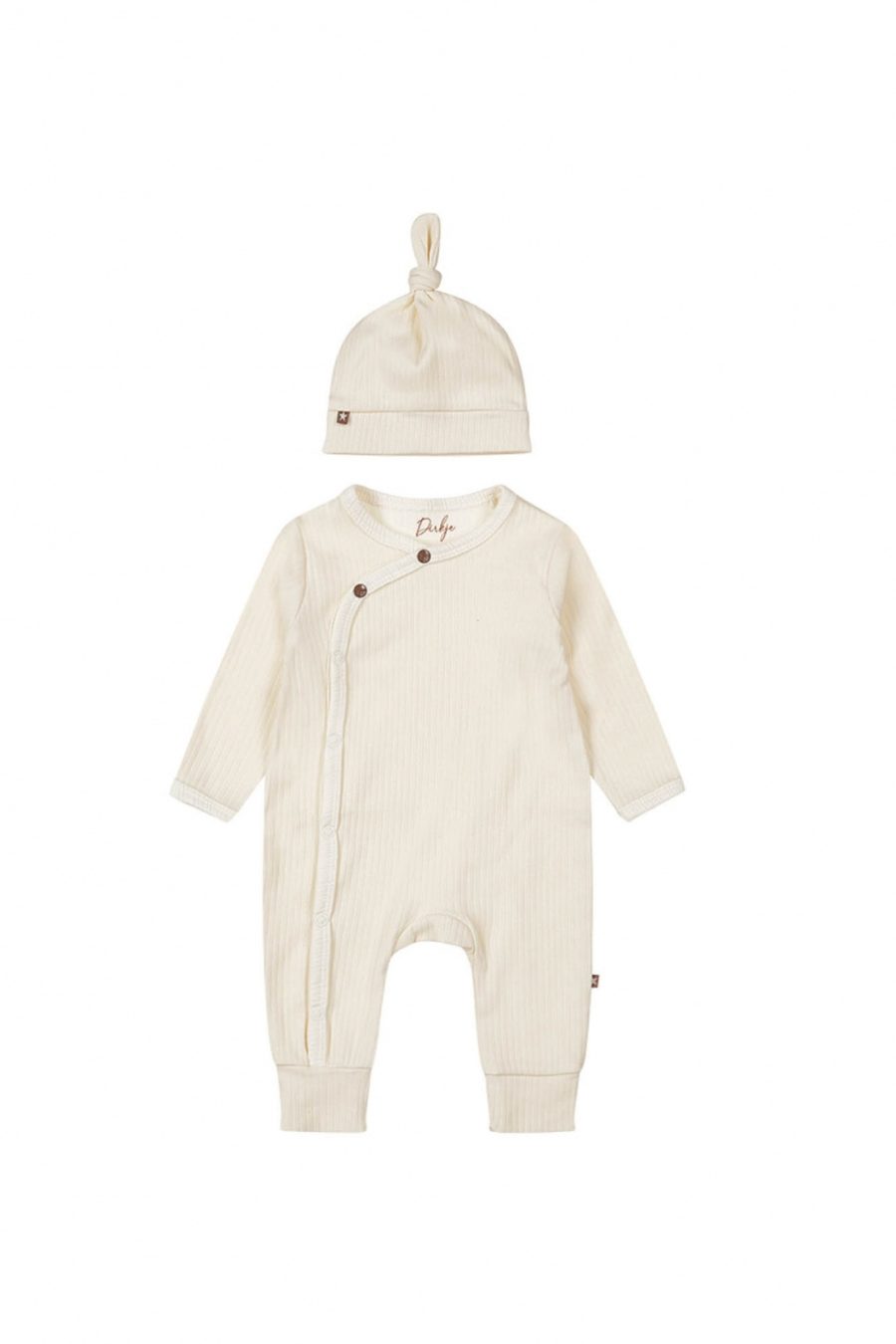 Ensemble combinaison et bonnet bébé Billie en coton bio