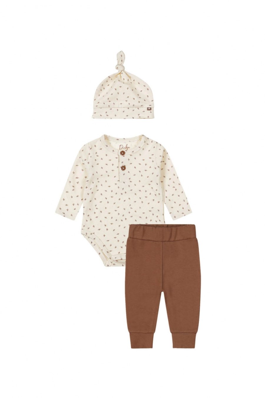 Ensemble body pantalon et bonnet bébé Kim en coton bio
