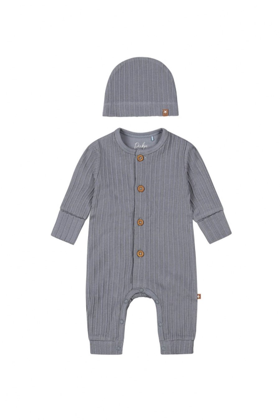 Ensemble combinaison et bonnet bébé Mael en coton bio