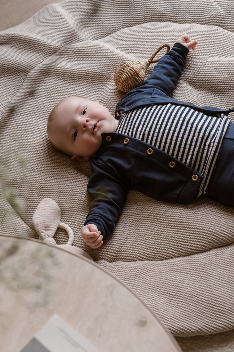 Ensemble t-shirt pantalon et gilet bébé Joseph en coton bio