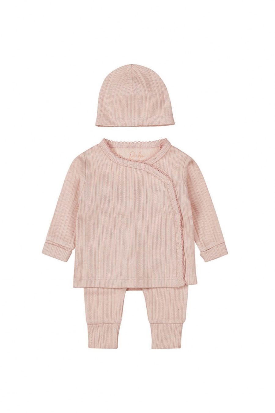 Ensemble t-shirt pantalon et bonnet bébé Ella en coton bio