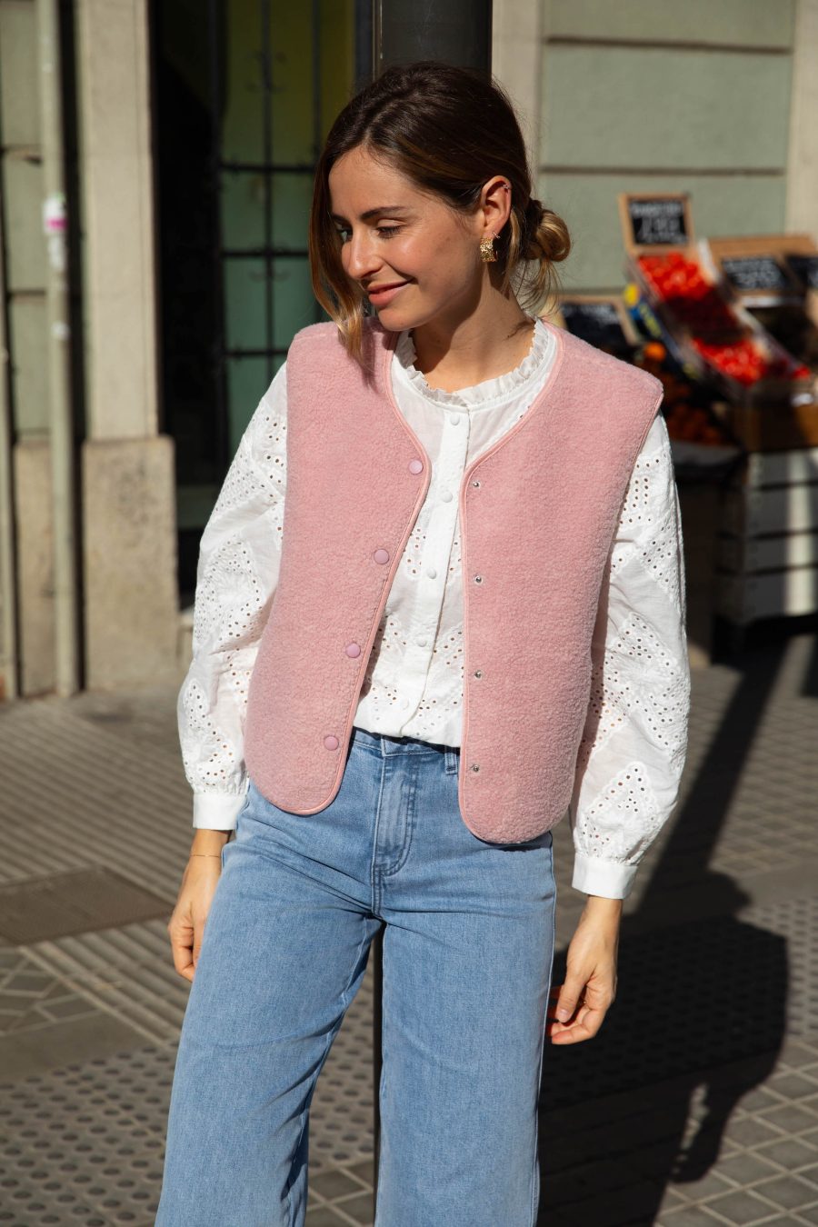 Gilet Celestino rose