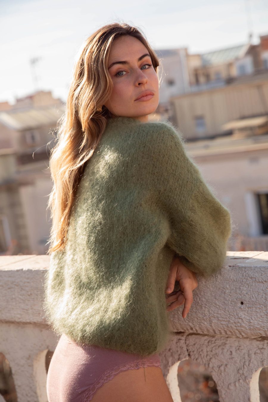 Pull Andreas mohair vert