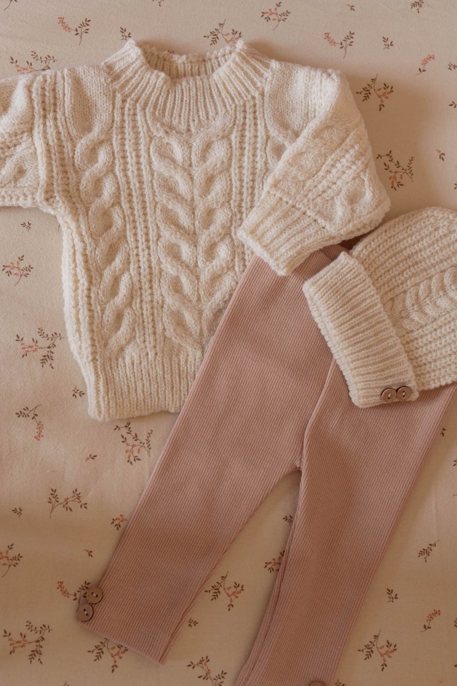 Ensemble pull pantalon et bonnet bébé Axel