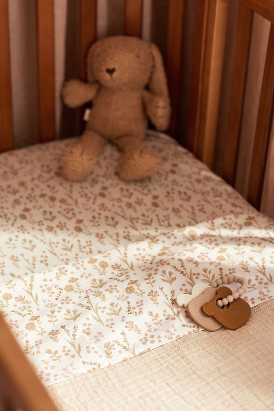 Drap Berceau Oeko-Tex 75x100cm fleurs