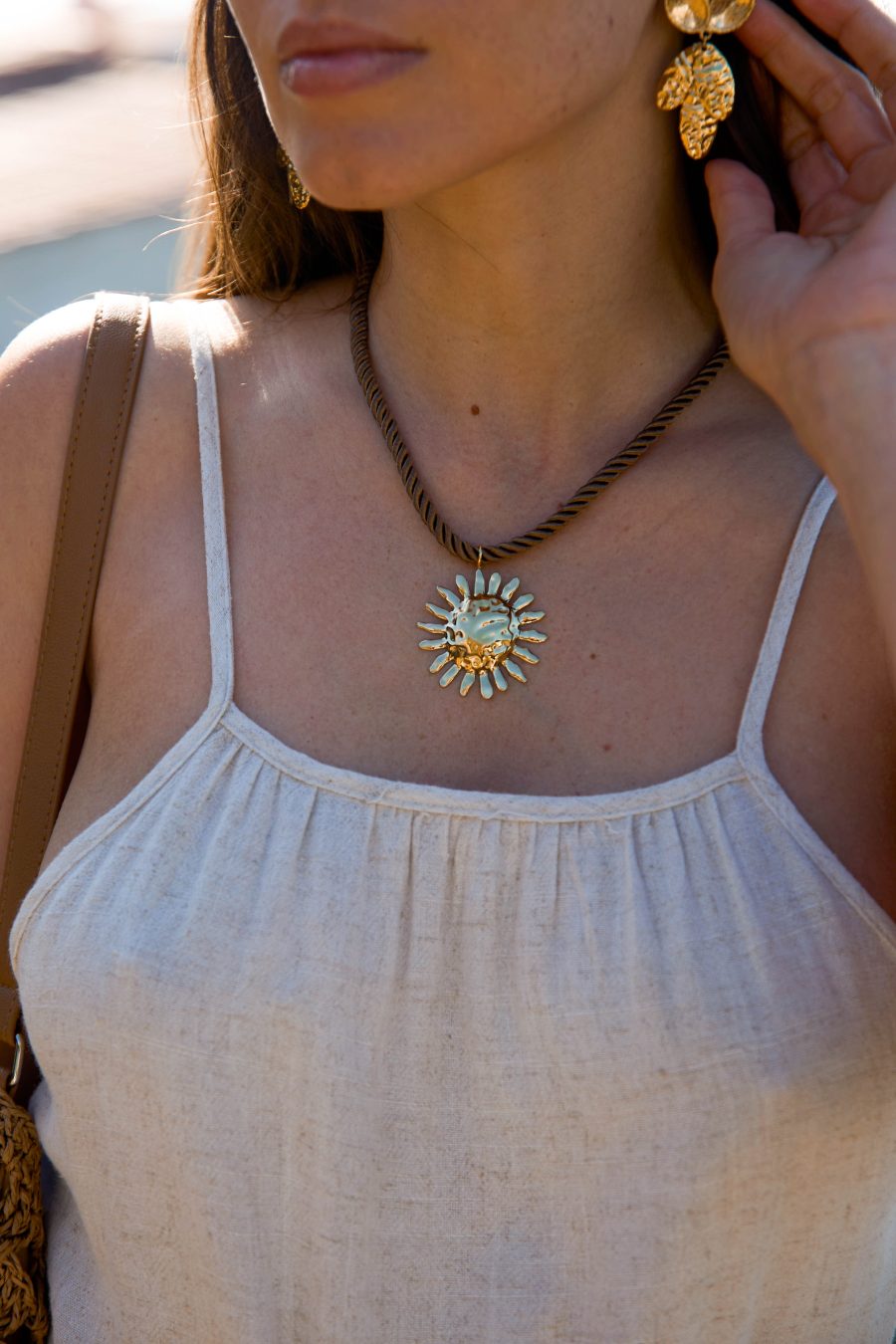 Collier Solano marron