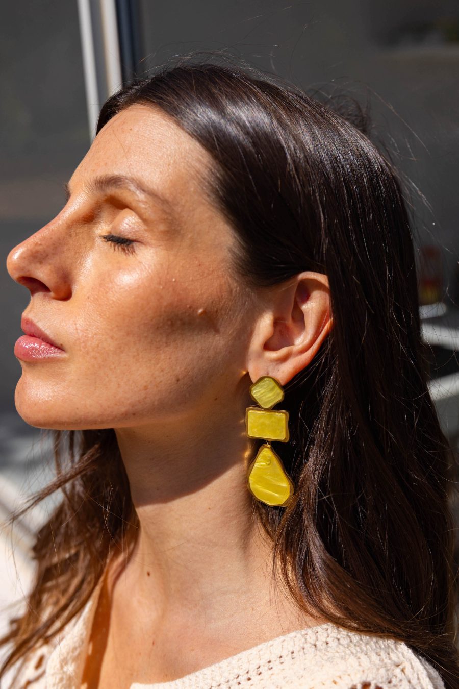 Boucles d'oreilles Ilaria jaune