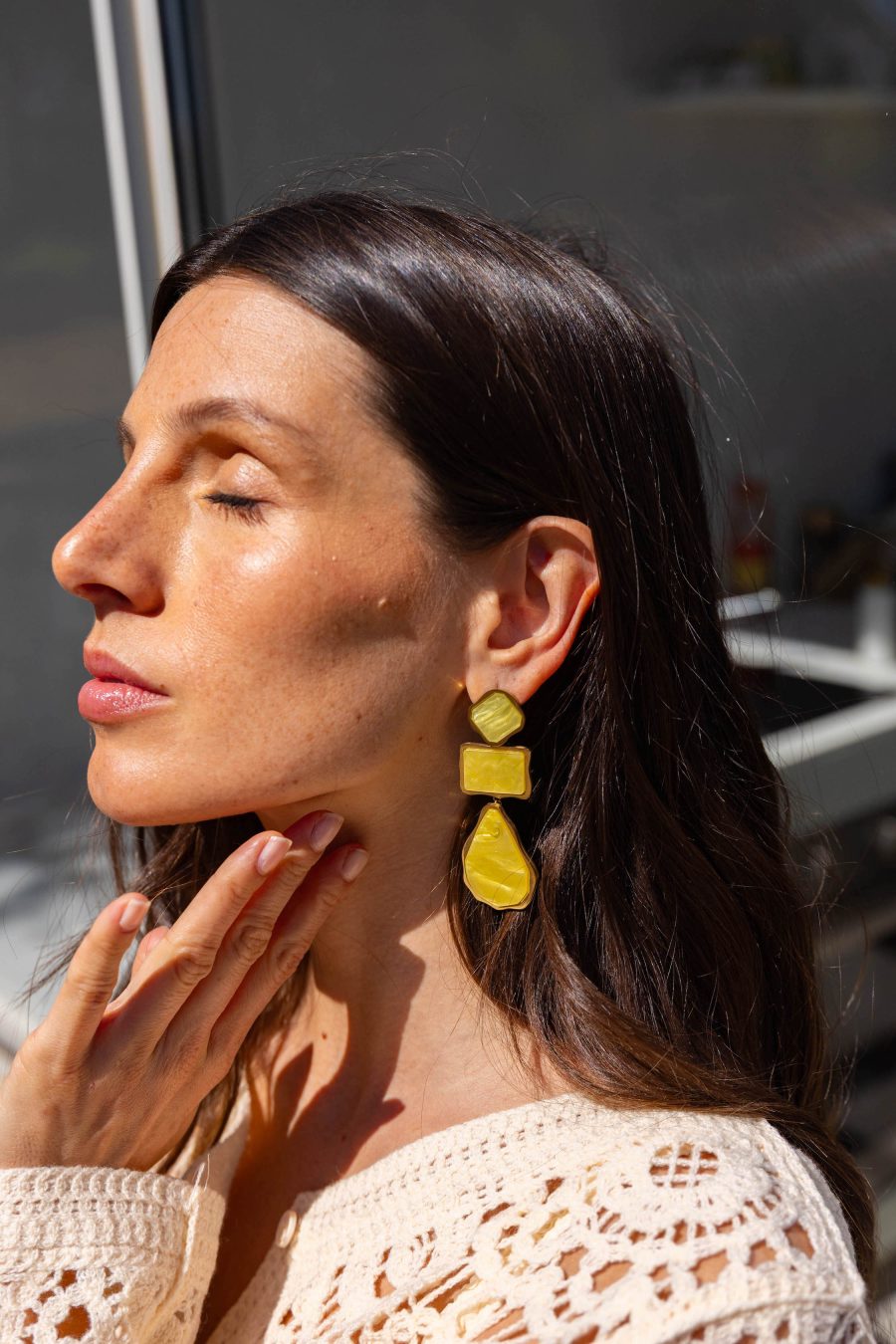 Boucles d'oreilles Ilaria jaune