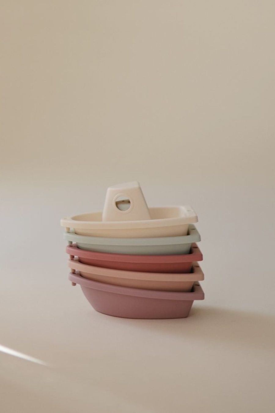 Lot de 5 bateaux de bain en silicone empilables