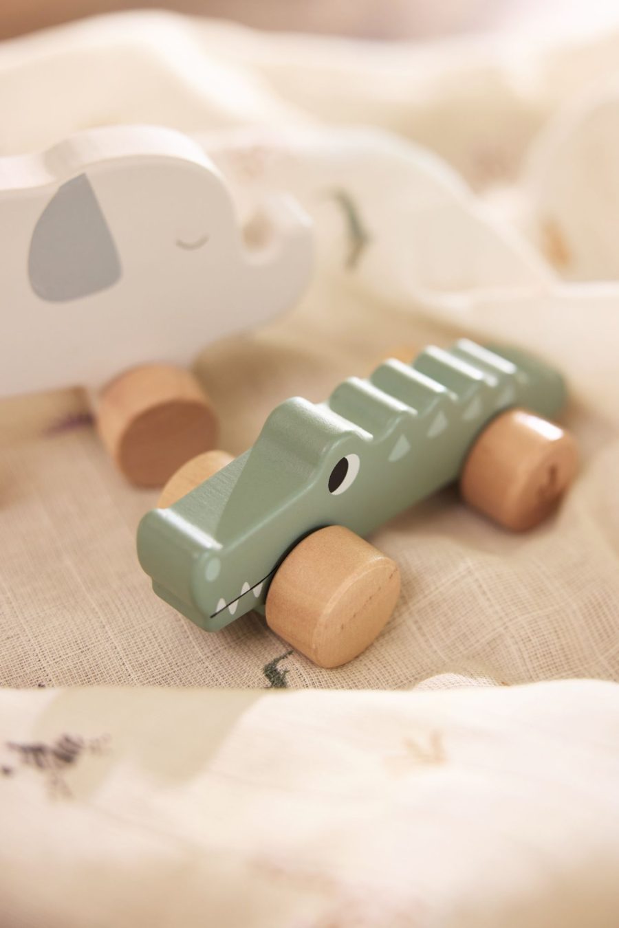 Jouet en bois crocodile