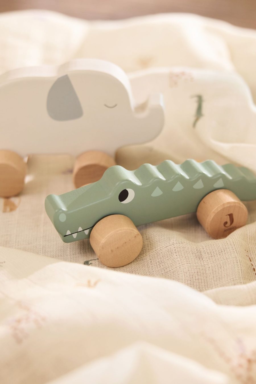 Jouet en bois crocodile