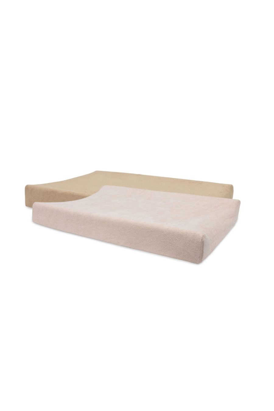 Lot de 2 housses matelas à Langer Éponge 50x70cm rose et beige