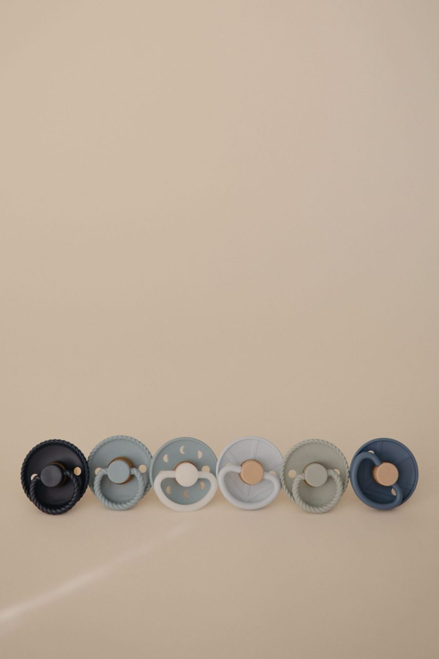 Lot de 6 tétines en silicone bleu