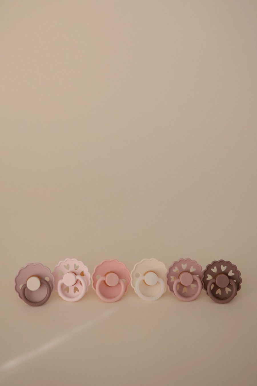 Lot de 6 tétines en silicone rose