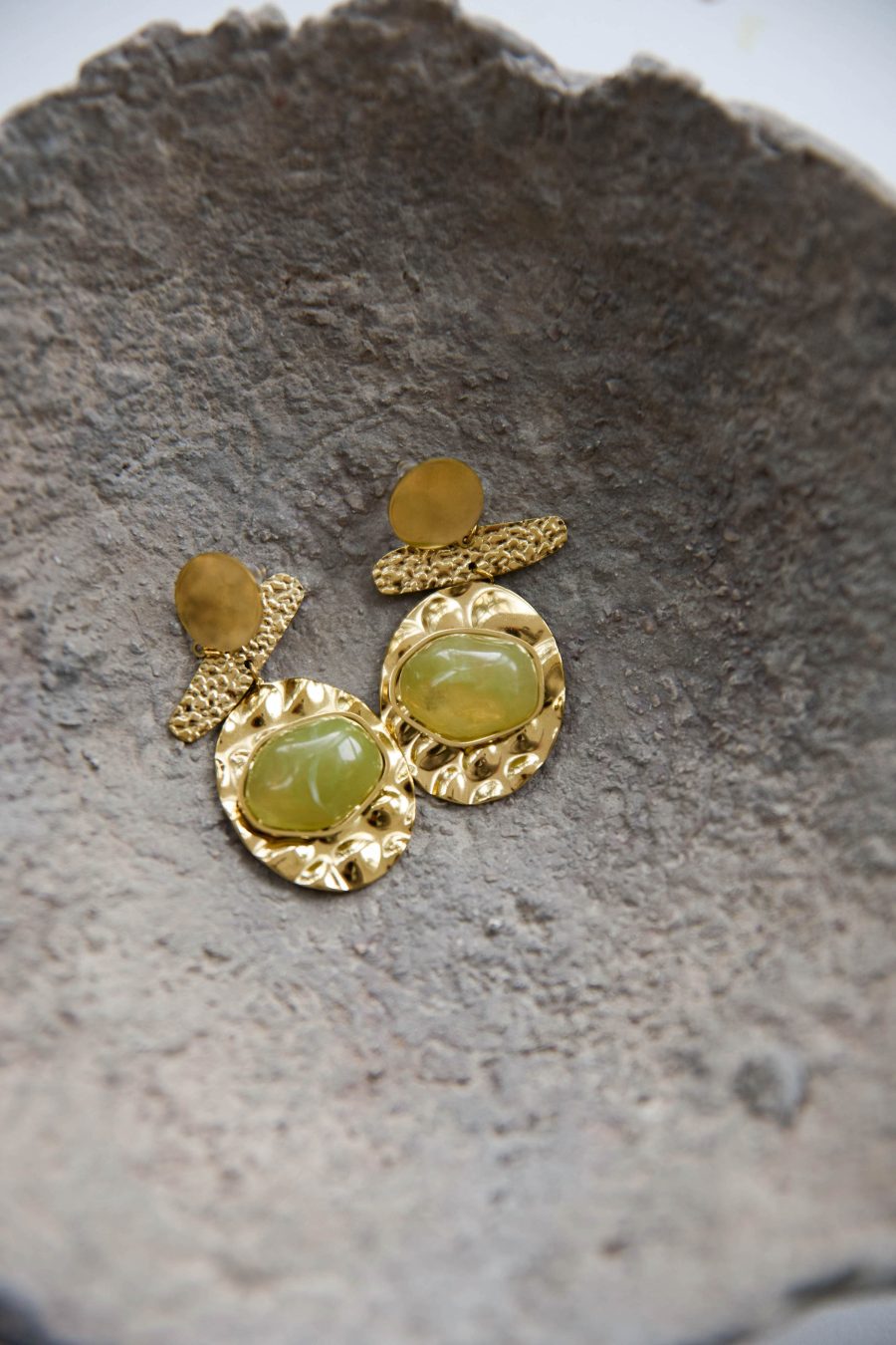 Boucles d'oreilles Solana verte