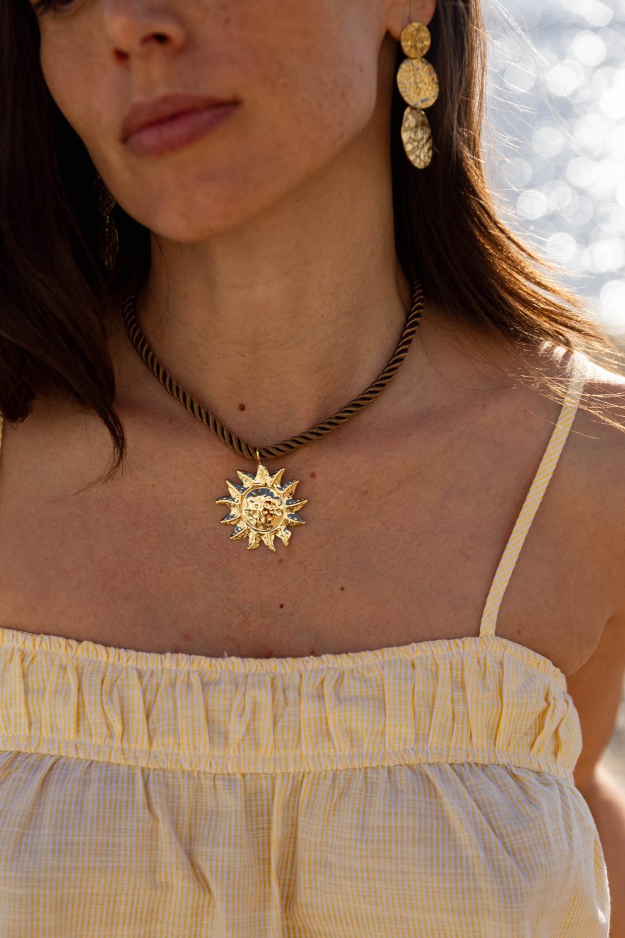 Collier Solis marron