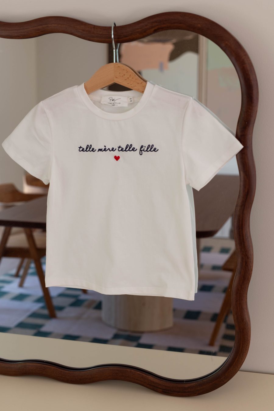 T-shirt enfant Telle mère telle Fille blanc