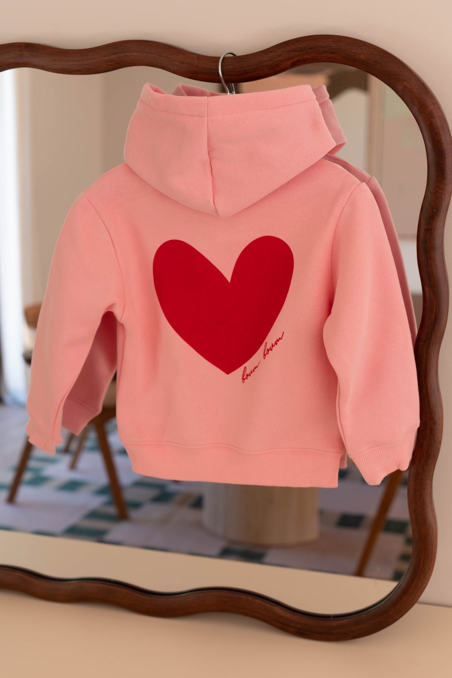 Pull enfant Coeur rose