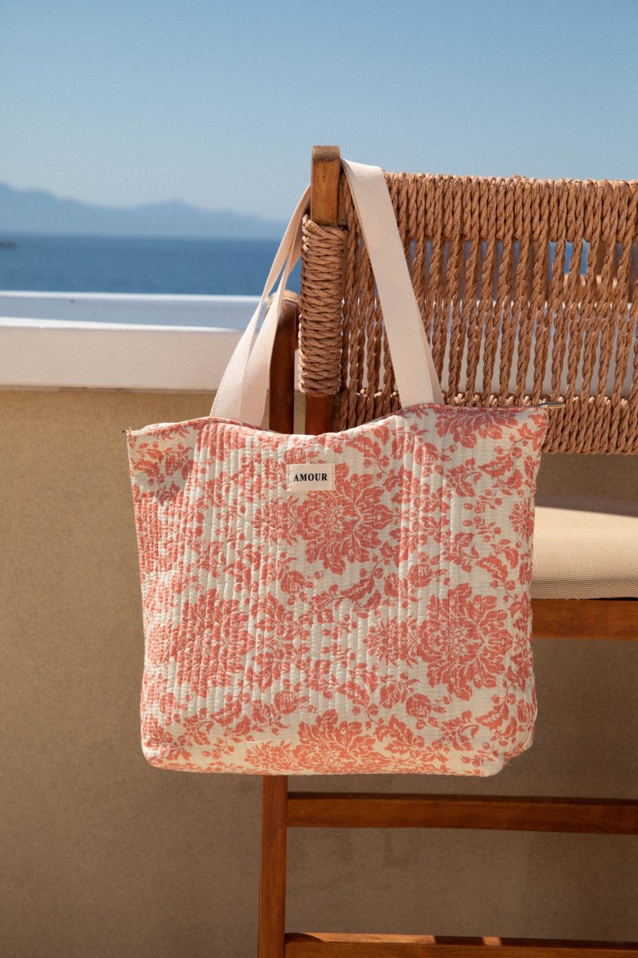 Sac cabas Amour rose