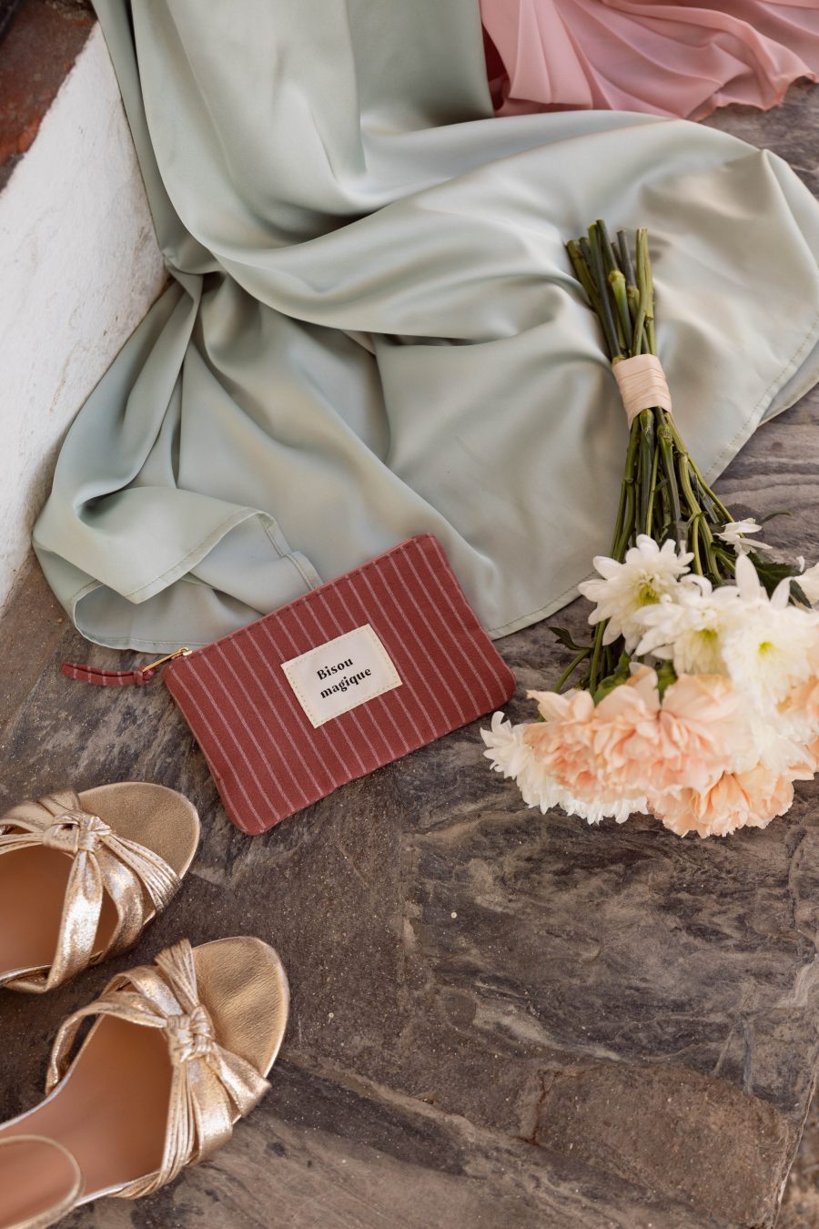 Pochette Bisou Magique rouge terracotta